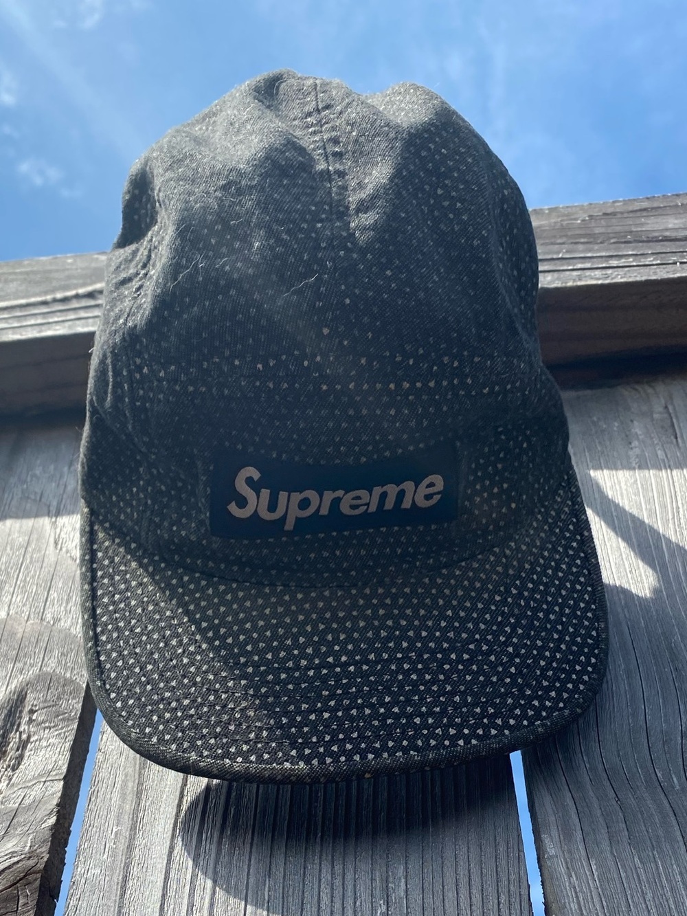 Supreme Foulard Camp Cap Black White Polka Dot Hat Strapback Adjustable One Size